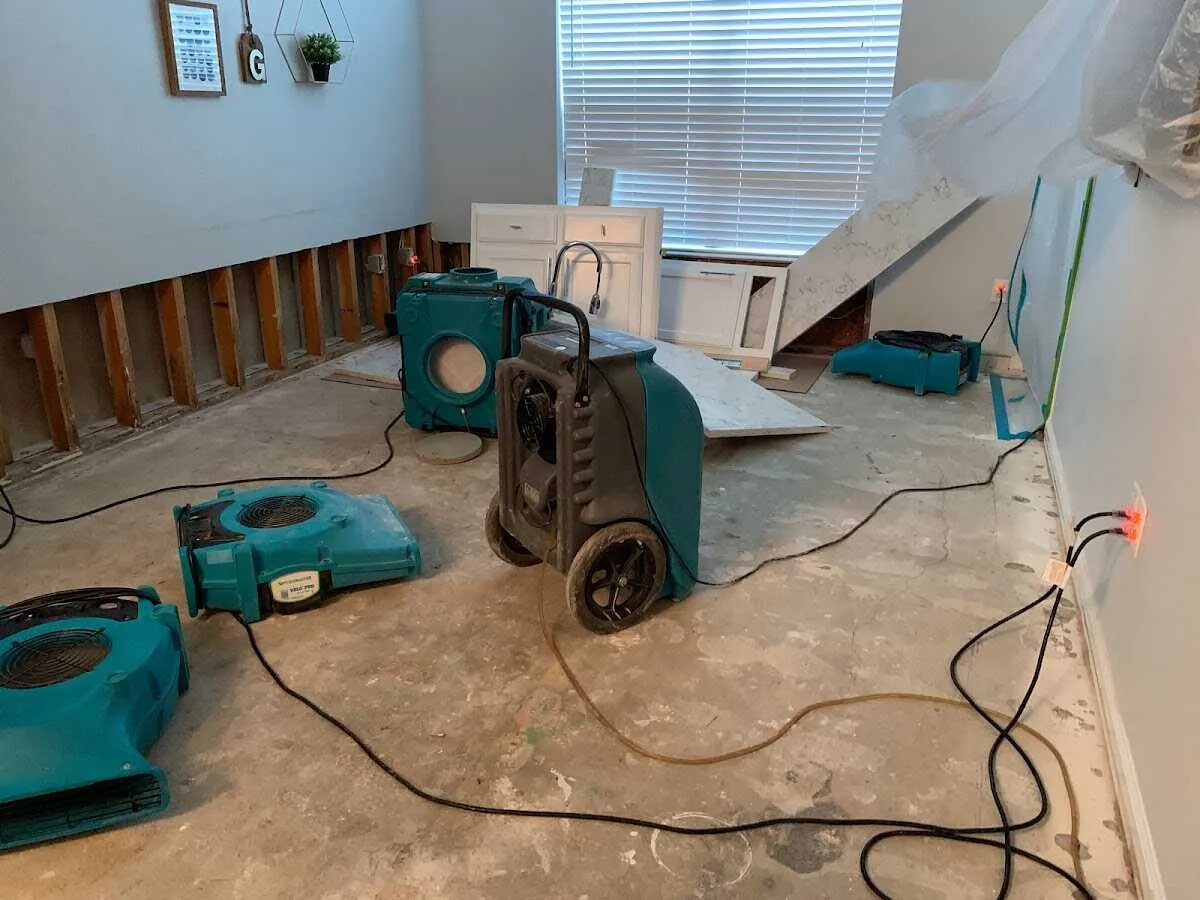 Dehumidifier in flood-cut room for Water Extraction & Removal in South Venice